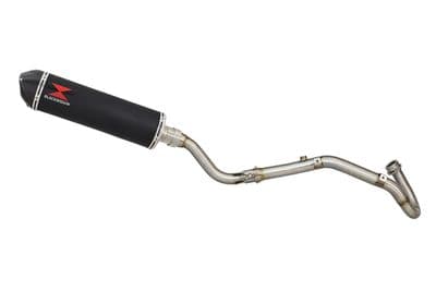 CRF 250 L/LA & Rally Exhaust System 400mm Oval Black Stainless Carbon Tip Silencer