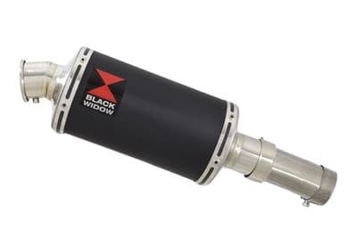 CRF1000 Africa Twin Link Pipe & 230mm Oval Black Stainless Silencer Kit