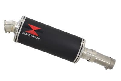 CRF1000 Africa Twin Link Pipe & 300mm Round Black Stainless Silencer Kit