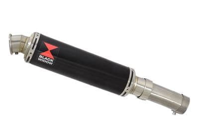 CRF1000 Africa Twin Link Pipe & 350mm Round Black Stainless Silencer Kit