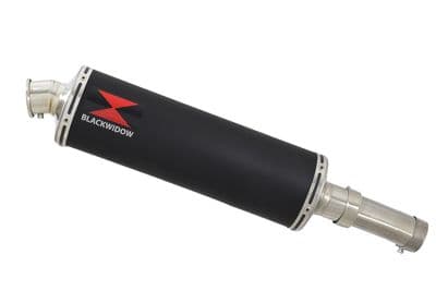 CRF1000 Africa Twin Link Pipe & 400mm Oval Black Stainless Silencer Kit