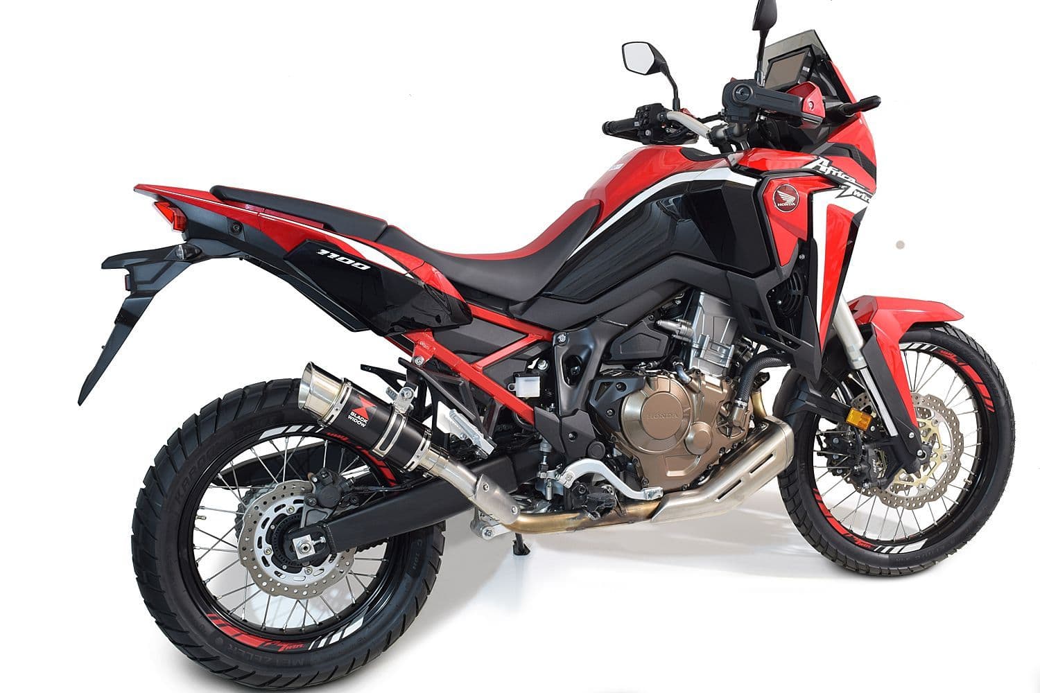 CRF1100 Africa Twin Exhaust Silencer Kit 200mm Round Black