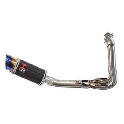 Daytona 660 2024 - 2025 Exhaust System 200 mm Round Blue Tip Carbon Silencer
