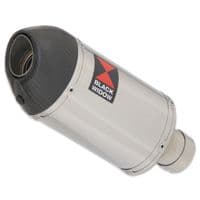Daytona 660 2024 - 2026 Exhaust System 200 mm Oval Stainless Carbon Tip Silencer