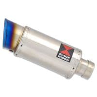 Daytona 660 2024 - 2026 Exhaust System 200 mm Round Blue Tip Stainless Silencer