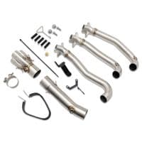 Daytona 660 2024 - 2026 Exhaust System 300 mm Tri Oval Stainless Carbon Tip Silencer