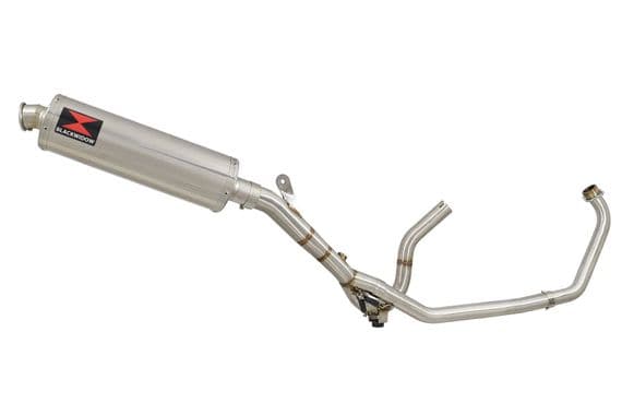 DL 650 V-Strom 2004-2016 Full Exhaust System 400mm Oval Stainless Silencer