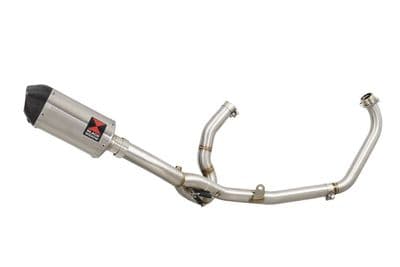 DL650 V-Strom 2017 - 2024 Exhaust System 200mm Oval Stainless Carbon Tip Silencer