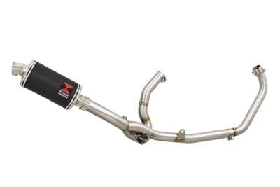 DL650 V-Strom 2017 - 2024 Exhaust System 230mm Oval Black Stainless Silencer
