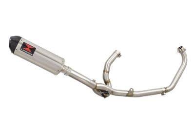 DL650 V-Strom 2017 - 2024 Exhaust System 300mm Oval Stainless Carbon Tip Silencer