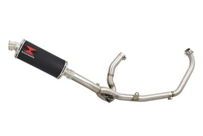 DL650 V-Strom 2017 - 2024 Exhaust System 300mm Round Black Stainless Silencer