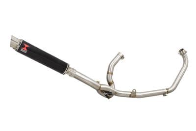 DL650 V-Strom 2017 - 2024 Exhaust System 350mm GP Round Black Stainless Silencer