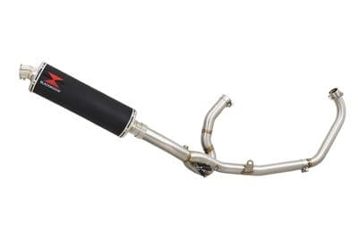DL650 V-Strom 2017 - 2024 Exhaust System 400mm Oval Black Stainless Silencer