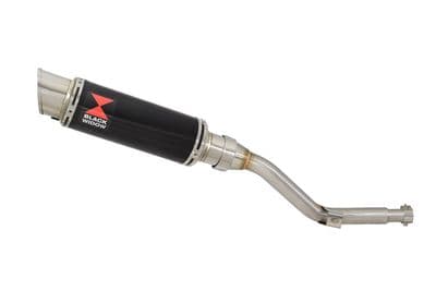 DR 125 SM Performance Exhaust Silencer 230mm GP Round Black Stainless