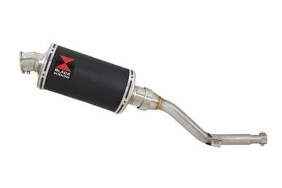 DR 125 SM Performance Exhaust Silencer 230mm Oval Black Stainless