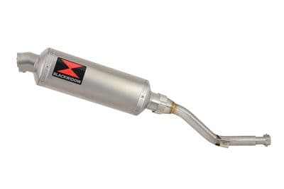 DR 125 SM Performance Exhaust Silencer 300mm Hexagonal Brushed Stainless