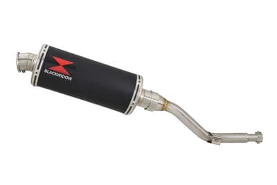 DR 125 SM Performance Exhaust Silencer 300mm Oval Black Stainless