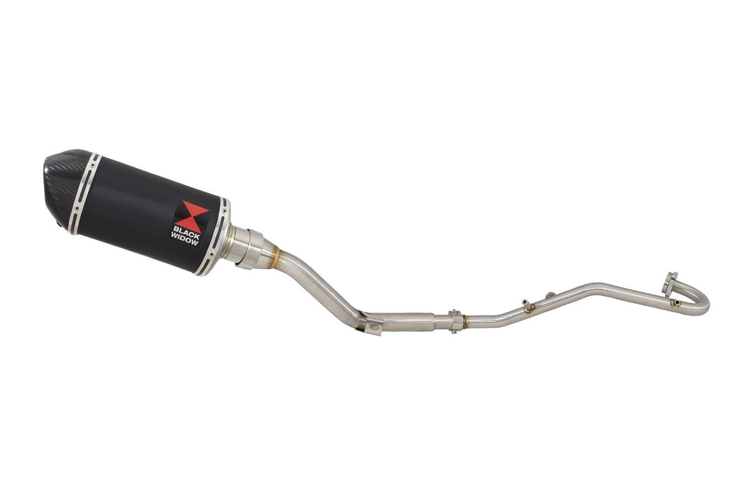 DR 125 SM Performance Exhaust System 200mm Oval Black Stainless