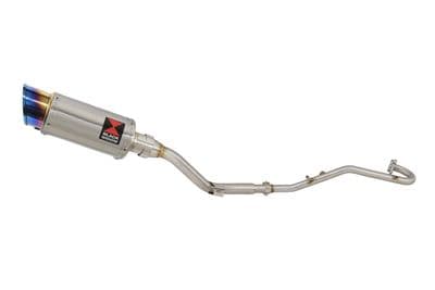 DR 125 SM Performance Exhaust System 200mm Round Blue Tip Stainless Silencer