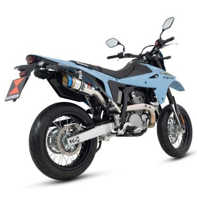 DR - Z4 S / SM 2025 - 2026 Exhaust Silencer Kit 200 mm Round GP Stainless Steel Blue Tip