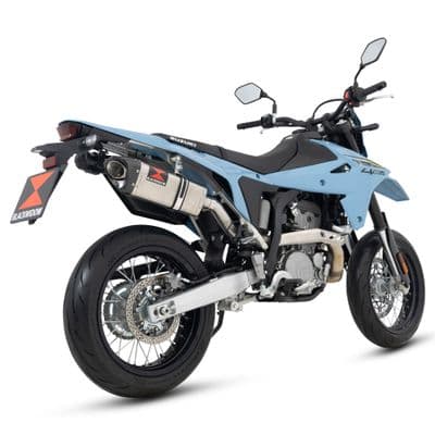 DR - Z4 S / SM 2025 - 2026 Exhaust Silencer Kit 300 mm Tri - Oval Stainless Steel Carbon Tip