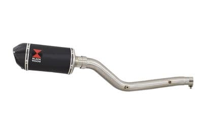 DRZ 400 S / SM 2000 - 2024  Exhaust Silencer Kit 200 mm Oval Black Stainless Carbon Tip