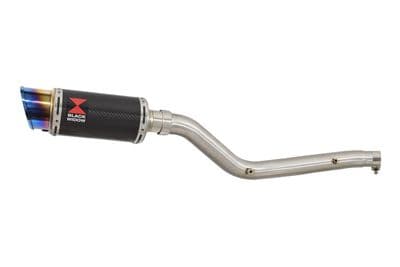 DRZ 400 S / SM 2000 - 2024 Exhaust Silencer Kit 200 mm Round Blue Tip Carbon