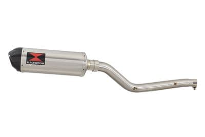 DRZ 400 S / SM 2000 - 2024 Exhaust Silencer Kit 300 mm Oval Stainless Carbon Tip