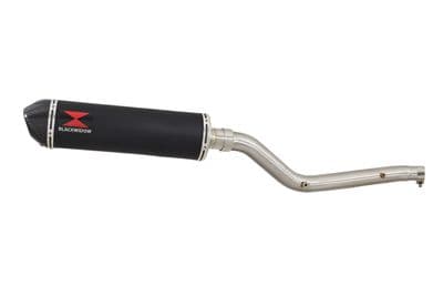 DRZ 400 S / SM 2000 - 2024 Exhaust Silencer Kit 400 mm Oval Black Stainless Carbon Tip