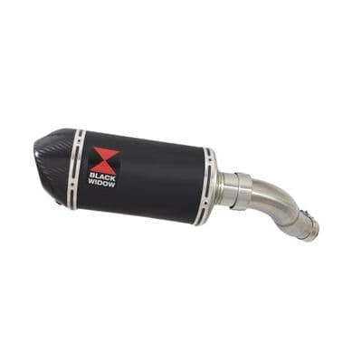 Eliminator 500 Exhaust Silencer 200mm Oval Black Stainless Carbon Tip