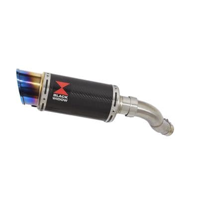 Eliminator 500 Exhaust Silencer 200mm Round Blue Tip Carbon