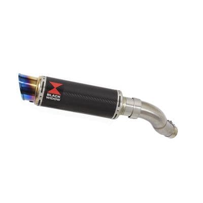 Eliminator 500 Exhaust Silencer 230mm GP Round Blue Tip Carbon