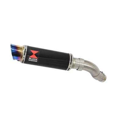 Eliminator 500 Exhaust Silencer 230mm Round Blue Tip Black Stainless