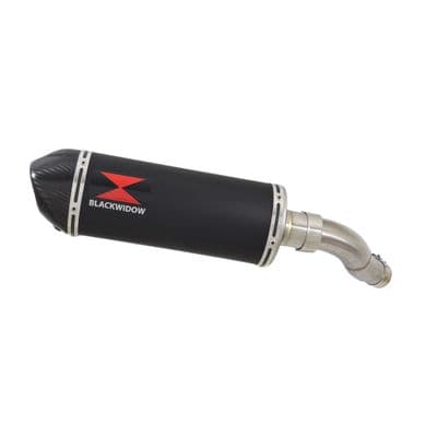 Eliminator 500 Exhaust Silencer 300mm Oval Black Stainless Carbon Tip