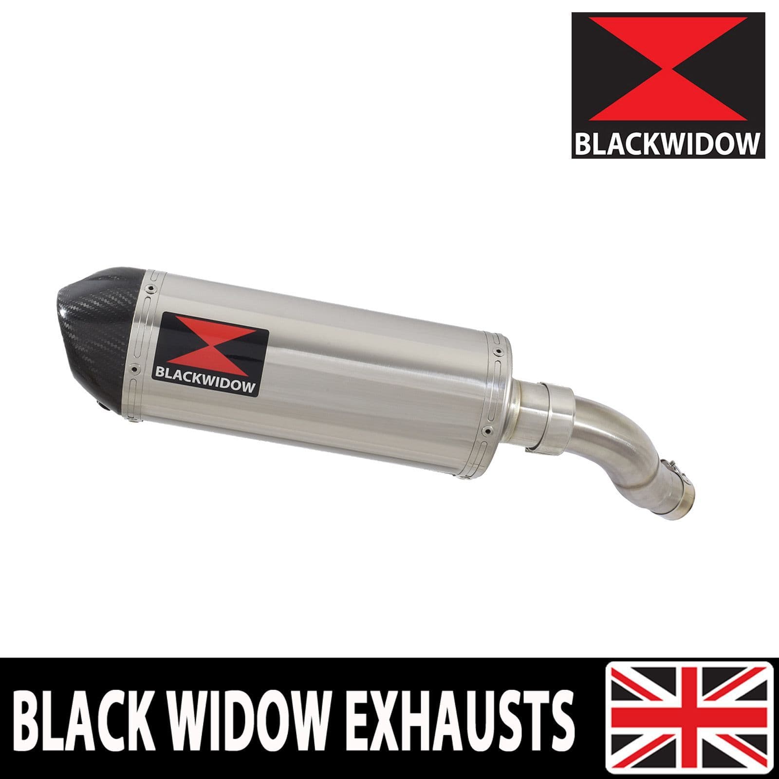 Eliminator 500 Exhaust Silencer 300mm Oval Stainless Carbon Tip