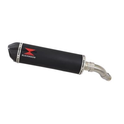 Eliminator 500 Exhaust Silencer 400mm Oval Black Stainless Carbon Tip