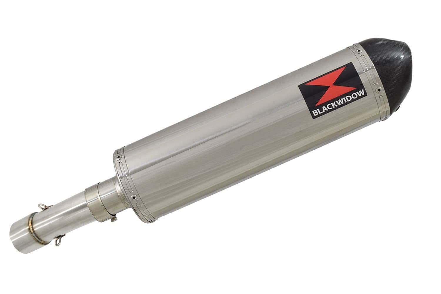 F650 GS Exhaust Silencer 400mm Oval Stainless Carbon Tip