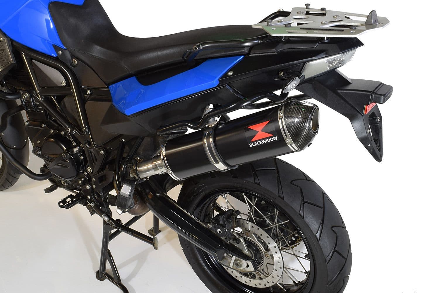 F800 GS Adventure Exhaust Silencer 400mm Oval Black Stainless