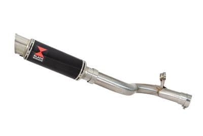 F900R 2020-2025 De-Cat Performance Exhaust Silencer Kit 230mm GP Round Black Stainless