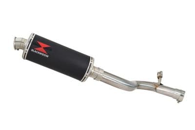 F900R 2020-2025 De-Cat Performance Exhaust Silencer Kit 300mm Oval Black Stainless