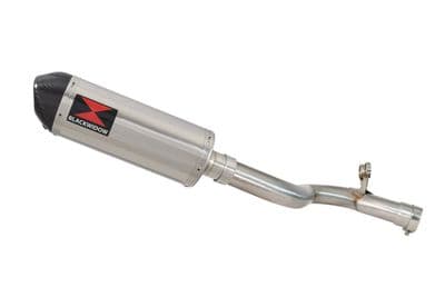 F900R 2020-2025 De-Cat Performance Exhaust Silencer Kit 300mm Oval Stainless Carbon Tip