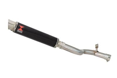 F900R 2020-2025 De-Cat Performance Exhaust Silencer Kit 350mm GP Round Black Stainless