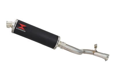 F900R 2020-2025 De-Cat Performance Exhaust Silencer Kit 400mm Oval Black Stainless