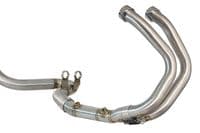 F900R 2020-2025 De-Cat Performance Exhaust System 370mm Round Black Stainless Carbon Tip Silencer