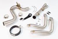 F900R 2020-2025 De-Cat Performance Exhaust System 370mm Round Black Stainless Carbon Tip Silencer