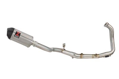 F900XR 2020-2025 De-Cat Performance Exhaust System 200mm Oval Stainless  + Carbon Silencer