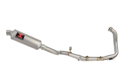 F900XR 2020-2025 De-Cat Performance Exhaust System 300mm Hexagonal Brushed Stainless Silencer