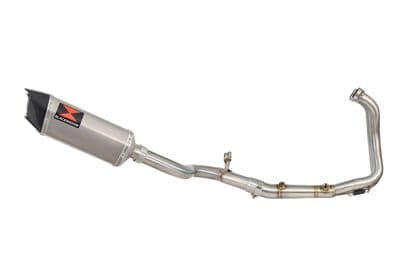 F900XR 2020-2025 De-Cat Performance Exhaust System 300mm Hexagonal Stainless + Carbon Tip  Silencer