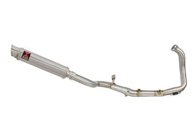 F900XR 2020-2025 De-Cat Performance Exhaust System 350mm Round Stainless Silencer