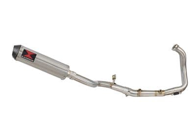 F900XR 2020-2025 De-Cat Performance Exhaust System 370mm Round Stainless + Carbon Tip  Silencer